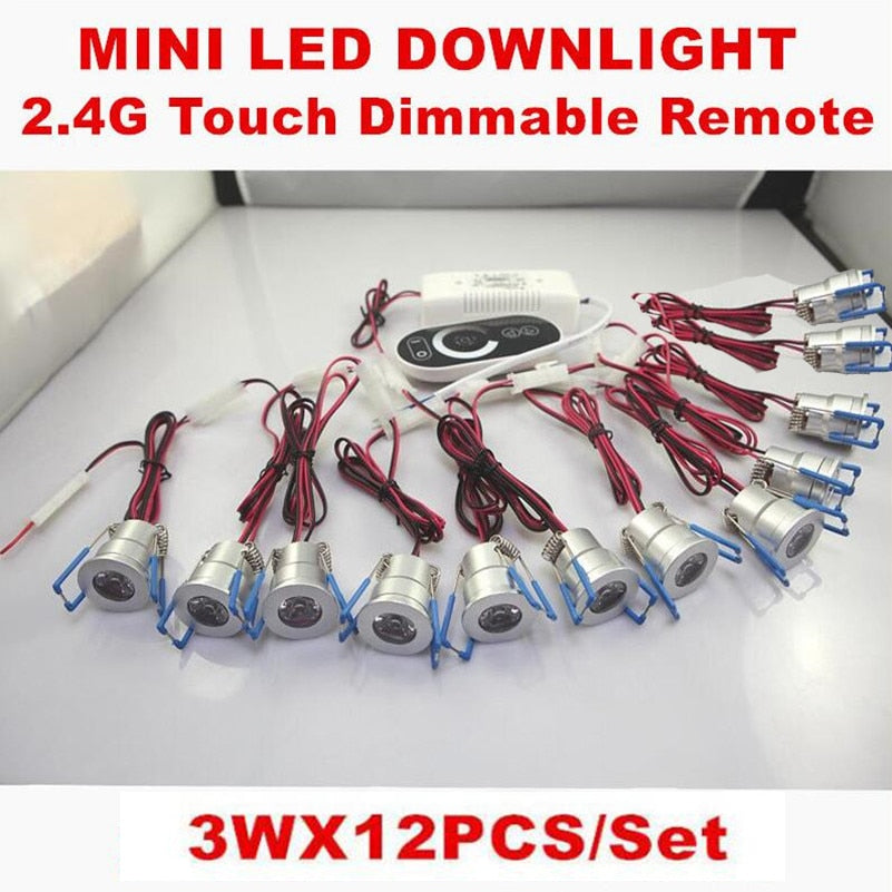 3W LED Downlights LED Down Light Spotlight AC85-265V Include Dimming Driver Touch Dimmer Aluminum