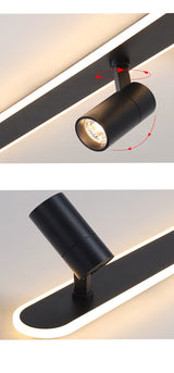 Modern Led Ceiling Lights For Living Room Bedroom Study Wardrobe Commercial Place Clothing Store Home Deco ceiling Lamp Black