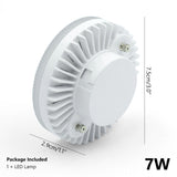 8PCS 5/7/9/12/15/18W GX53 LED Downlight Round lamp light super bright led bulb GX 53 110v 220v 240v Ceiling Down light Spotlight