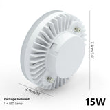 8PCS 5/7/9/12/15/18W GX53 LED Downlight Round lamp light super bright led bulb GX 53 110v 220v 240v Ceiling Down light Spotlight