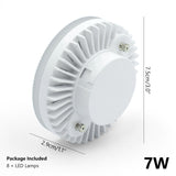 8PCS 5/7/9/12/15/18W GX53 LED Downlight Round lamp light super bright led bulb GX 53 110v 220v 240v Ceiling Down light Spotlight