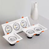 Super bright square dimmable LED downlight, COB, 10w, 20w, 30w, decorative LED spotlight, ceiling light, AC85-265v,