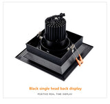 Super bright square dimmable LED downlight, COB, 10w, 20w, 30w, decorative LED spotlight, ceiling light, AC85-265v,