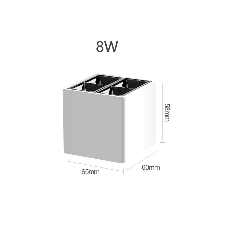 Surface Mounted Quare 8W LED Cube Ceiling Downlight for Room/Corridor/Hallway AC85-260V COB  Spot light for indoor lighting