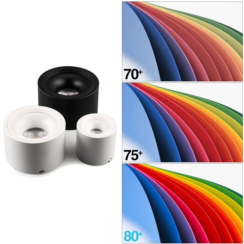 Surface Mounted Ceiling Downlight 9W 18W 24W 30W AC85-265V lamp COB Led downlights Indoor Ceiling Spot light +led driver