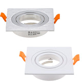 Aluminum GU10 MR16 Downlight Holder Black Silver White GU10 Fixture Frame Square MR16 Spot Light Bracket
