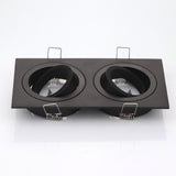 Aluminum GU10 MR16 Downlight Holder Black Silver White GU10 Fixture Frame Square MR16 Spot Light Bracket
