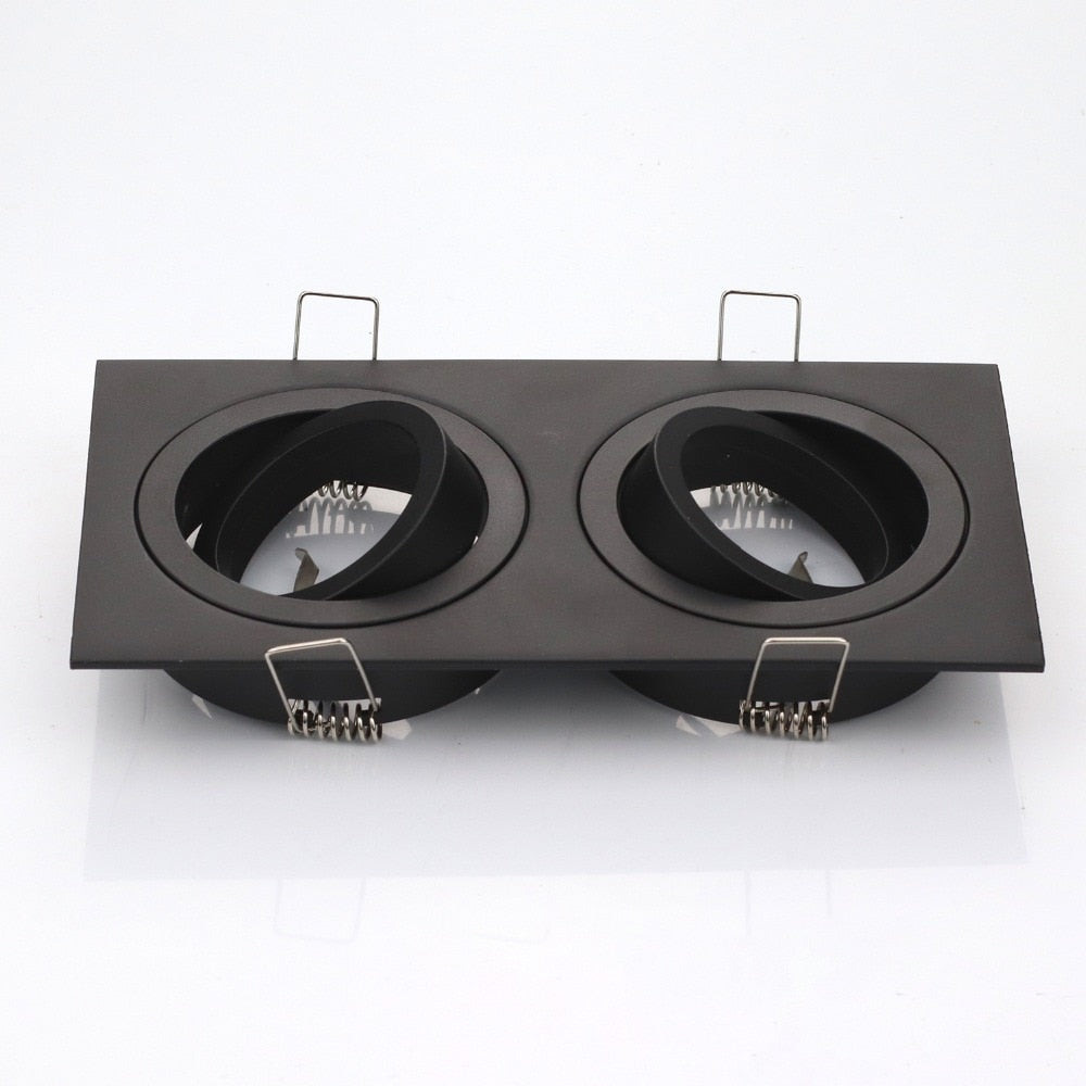 Hot Sale Aluminum GU10 MR16 Downlight Holder Black Silver White GU10 Fixture Frame Square MR16 Spot Light Bracket