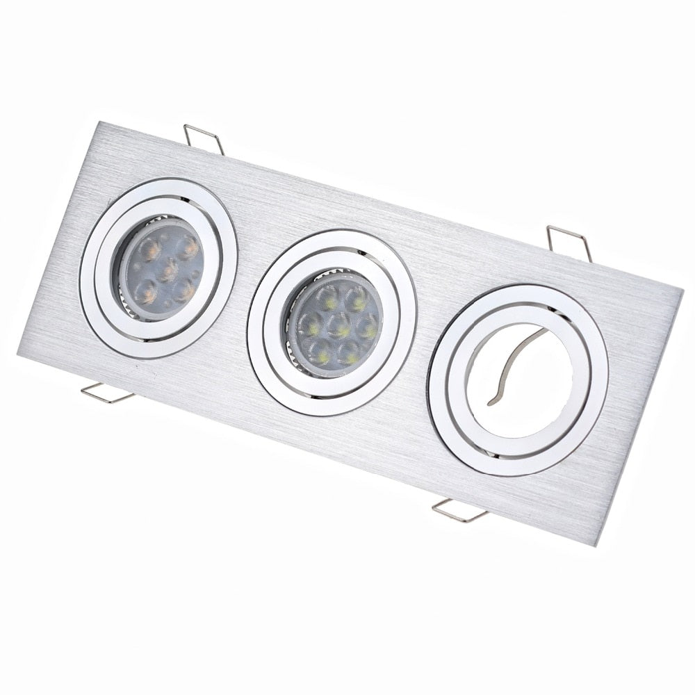 Hot Sale Aluminum GU10 MR16 Downlight Holder Black Silver White GU10 Fixture Frame Square MR16 Spot Light Bracket
