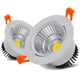 Dimmable Round Recessed COB LED Downlights 5W 7W 9W 12W 15W LED Ceiling Spot Lights AC85~265V LED Ceiling Lamps Indoor Lighting White