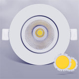 Dimmable Round Recessed COB LED Downlights 5W 7W 9W 12W 15W LED Ceiling Spot Lights AC85~265V LED Ceiling Lamps Indoor Lighting White