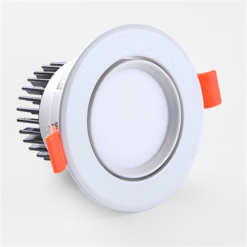 Recessed round Dimmable LED Downlights 5W 7W 9W 12W 15W 18W COB Ceiling Lamp Spot Lights AC110-220Vsitting room dining-room Lamp