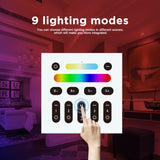 GLEDOPTO Smart Home Wall Mount Touch Panel 4-Zone Group Control 2.4G RF RGBCCT Wall Switch Compatible with Pro Series Product