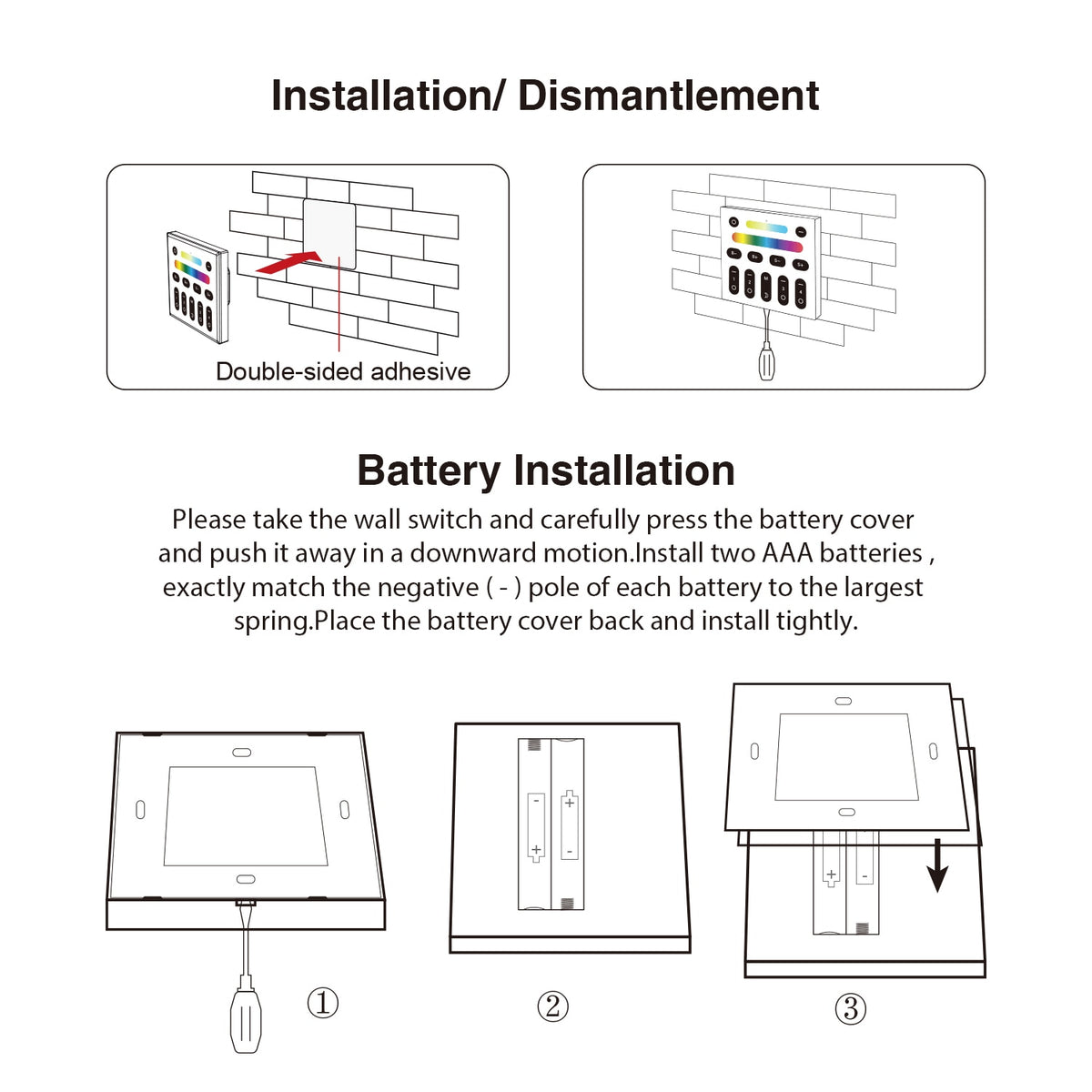 GLEDOPTO Smart Home Wall Mount Touch Panel 4-Zone Group Control 2.4G RF RGBCCT Wall Switch Compatible with Pro Series Product