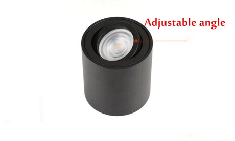 Adjustable LED Round Surface Mount Trim less Downlight GU10 Fixture Cylinder Ceiling Down Spot Light Bedroom Lamp GU10 Fitting