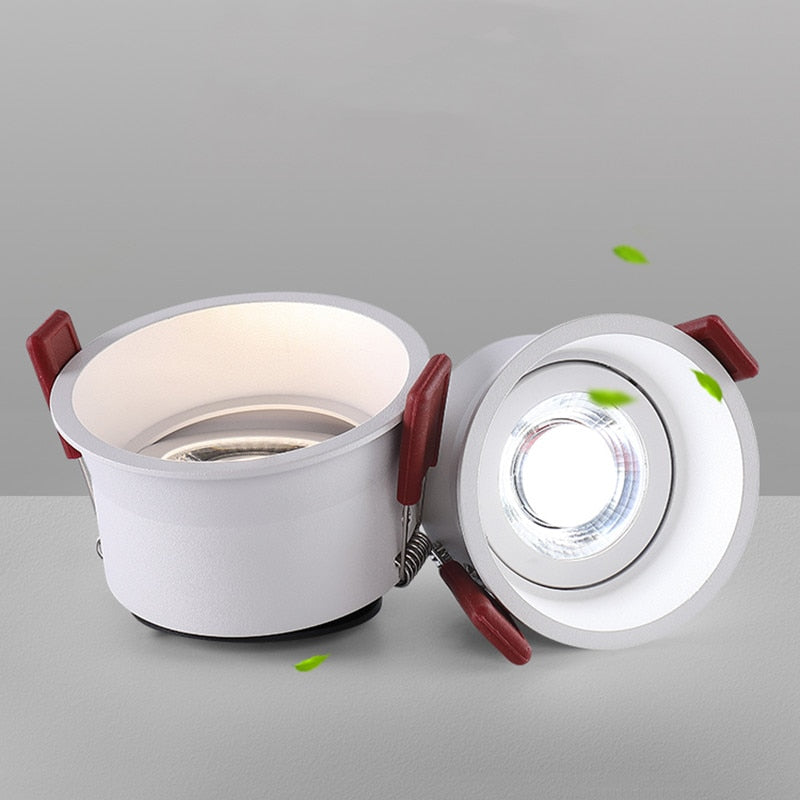 Angle Adjustable Deep Anti-Glare LED COB Recessed Downlight AC220V 12W 15W 20W Round White LED Ceiling Spot Light Pic Background