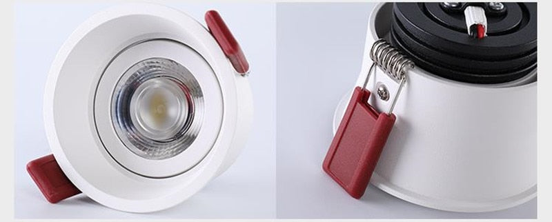 Angle Adjustable Deep Anti-Glare LED COB Recessed Downlight AC220V 12W 15W 20W Round White LED Ceiling Spot Light Pic Background