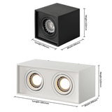 DBF Square Surface Mounted LED Downlight with Replaceable GU10 LED Bulb 5W 7W 10W 14W LED Ceiling Spot Light AC85V-265V Indoor