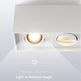 DBF Square Surface Mounted LED Downlight with Replaceable GU10 LED Bulb 5W 7W 10W 14W LED Ceiling Spot Light AC85V-265V Indoor