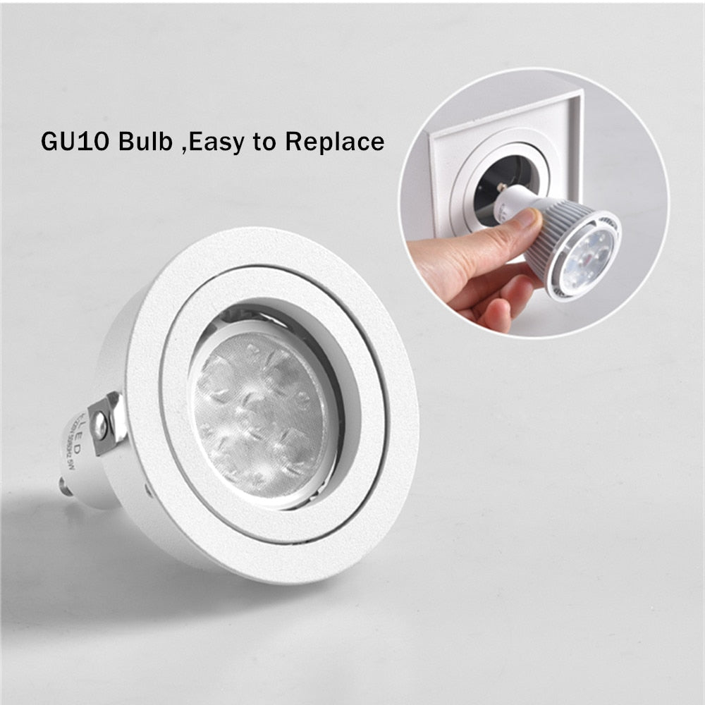DBF Square Surface Mounted LED Downlight with Replaceable GU10 LED Bulb 5W 7W 10W 14W LED Ceiling Spot Light AC85V-265V Indoor