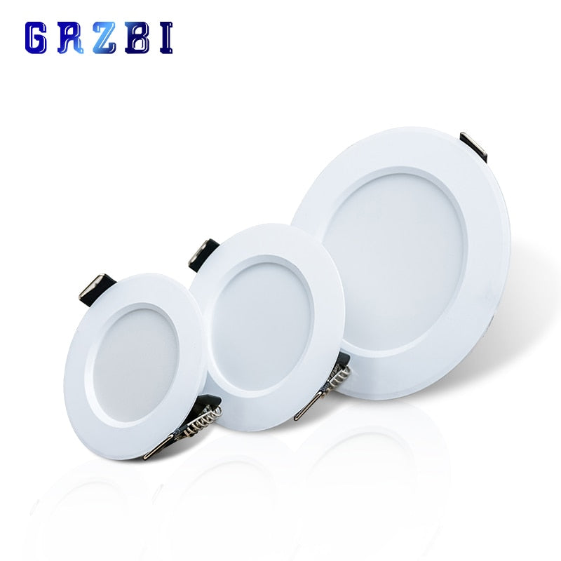 Led Downlight 220v Led Ceiling Light 3W 5W 7W 9W 12W 15W Recessed Downlights Round Led Panel Light Spotlight Indoor Lighting
