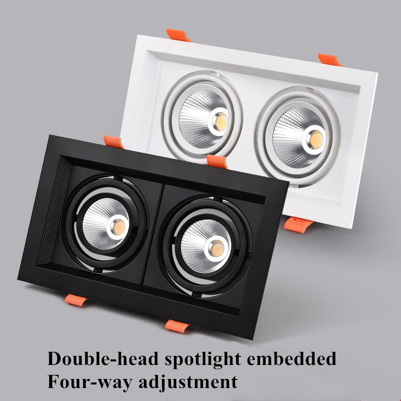 PCS Super Bright Recessed Square Dimmable LED Downlight COB 10w 15W Led Spot Light Decoration LED Ceiling Lamp AC110V 220V