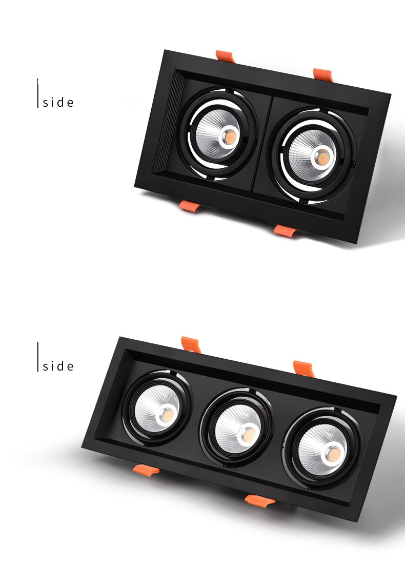 PCS Super Bright Recessed Square Dimmable LED Downlight COB 10w 15W Led Spot Light Decoration LED Ceiling Lamp AC110V 220V