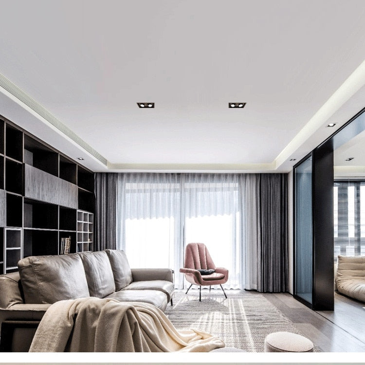 PCS Super Bright Recessed Square Dimmable LED Downlight COB 10w 15W Led Spot Light Decoration LED Ceiling Lamp AC110V 220V