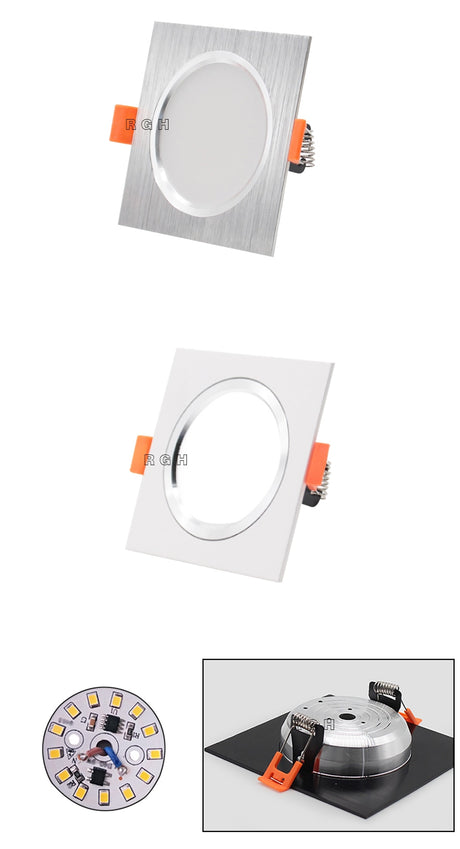 LED Downlight Square Recessed lights 3W 5W 7W 9W 12W LED Ceiling Lamp for Kitchen/Home/Office/Living room Indoor Lighting AC220V