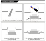LED Downlight Square Recessed lights 3W 5W 7W 9W 12W LED Ceiling Lamp for Kitchen/Home/Office/Living room Indoor Lighting AC220V