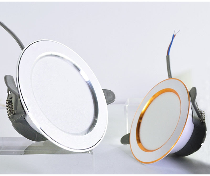 OK-B LED Downlight Ceiling 5w 10w 15w Silver White Led Lamp Recessed 110~220v LED Down Light Indoor Lighting Aluminum Spot Light