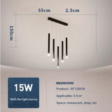 New LED Chandelier Lighting Modern for Staircase Living Room Dining Industrial Pendant Lamp Loft Villa Black Long Downlight