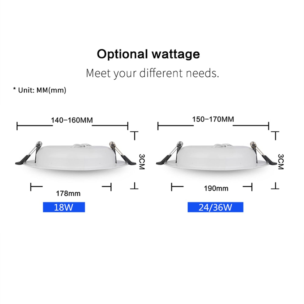 LED Downlight AC DC 12V 24V 36V Recessed Round LED Ceiling Lamp 3W 6W 9W 12W 15W 18W 36W Spot Lighting For Low Voltages