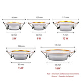 LED Downlight 18W 15W 12W 9W 5W AC 220V 230V 240V Warm Cold White Recessed LED Lamp Spot Light Led Bulb For Bedroom Kitchen