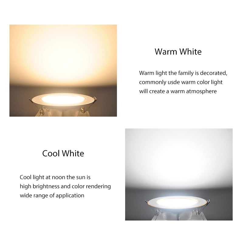 LED Downlight 18W 15W 12W 9W 5W AC 220V 230V 240V Warm Cold White Recessed LED Lamp Spot Light Led Bulb For Bedroom Kitchen