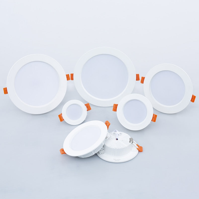 Led Downlight Lamp Ceiling Spot Light 6Pcs 3W 5W 7W 9W 12W 15W 18W SMD 220V Ultra Thin Recessed Downlight Slim Round Panel Light