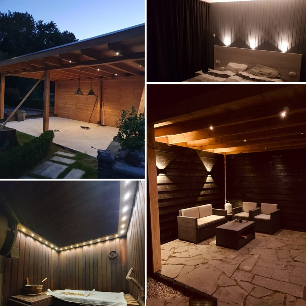 IP65 Mini LED Spot Light Ceiling Spotlight DC12V Cabinet Lamp Bedroom Lighting 9PCS Downlight with AC100-265V Transformer