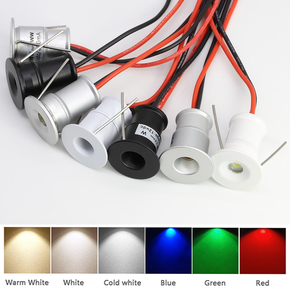 IP65 Mini LED Spot Light Ceiling Spotlight DC12V Cabinet Lamp Bedroom Lighting 9PCS Downlight with AC100-265V Transformer