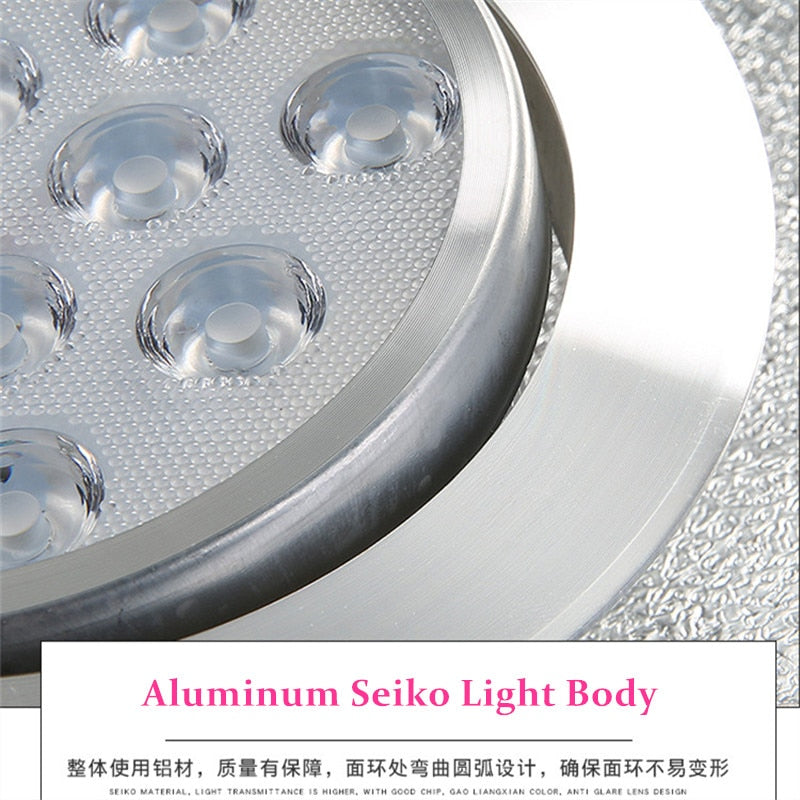Silver Dimmable Recessed Anti Glare LED Downlights 3W/6W/10W/14W/18W/24W COB Ceiling Spot Lights AC85~265V Background Lamps