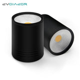 DVOLADOR Black Dimmable LED COB Downlight Surface Mounted LED Ceiling 3W/5W/7W/10W Housing AC85-265V Downlight with LED Driver