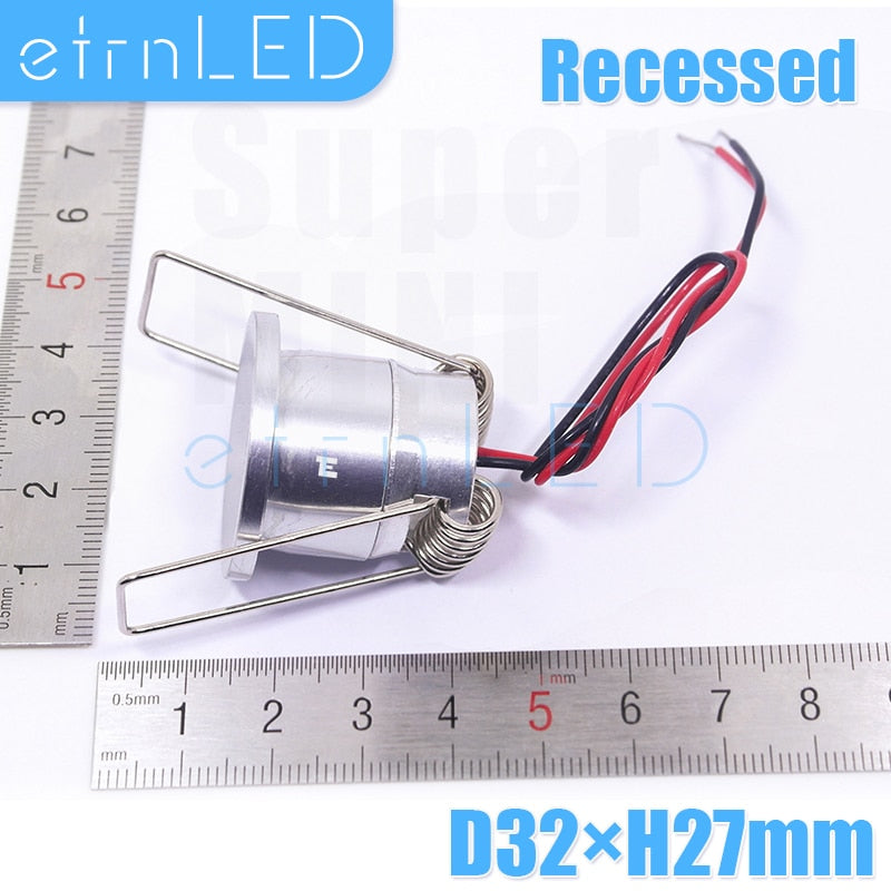 etrnLED 12V Mini Led Light Focus 1W Ceiling Spot Recessed Downlight Interior Outdoor Verandas Stairs Waterproof Bath Sauna Lamp