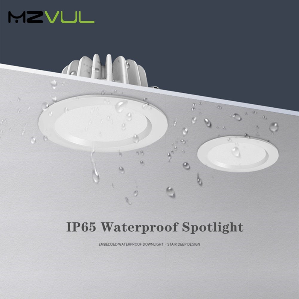 IP65 Waterproof LED Downlight 5W 7W 9W 12W 15W Waterproof Recessed lamp LED Ceiling Spot Light For Bathroom lighting Fixtures