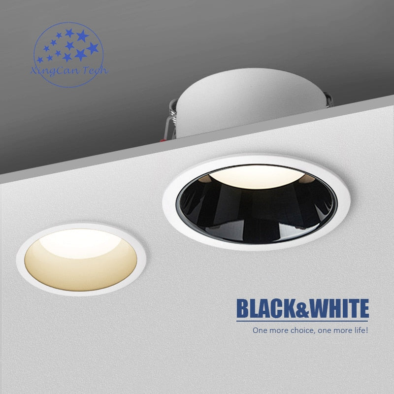 Anti-Glare Led Spot Downlights 15w Recessed Downlight 12w Bedroom Kitchen Living Room Sorridor Modern Ceiling Spots Lamp