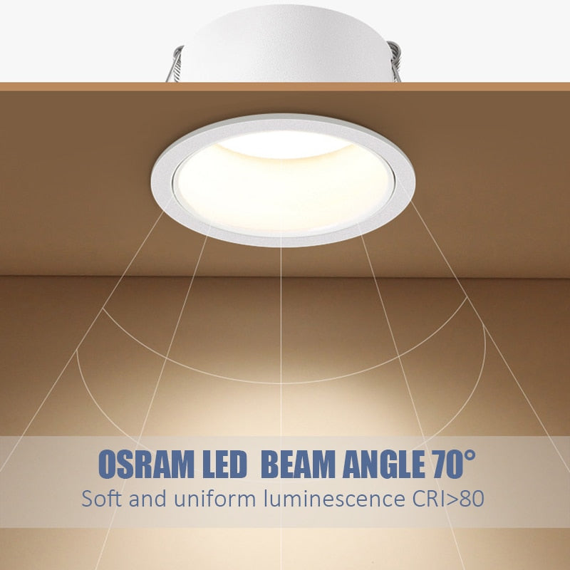 Anti-Glare Led Spot Downlights 15w Recessed Downlight 12w Bedroom Kitchen Living Room Sorridor Modern Ceiling Spots Lamp