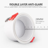 Anti-Glare Led Spot Downlights 15w Recessed Downlight 12w Bedroom Kitchen Living Room Sorridor Modern Ceiling Spots Lamp