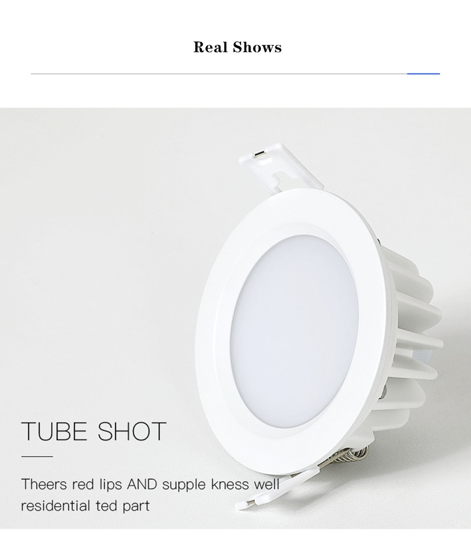 IP65 Waterproof LED Downlight 5W 7W 9W 12W 15W Waterproof Recessed lamp LED Ceiling Spot Light For Bathroom lighting Fixtures