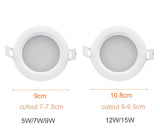 IP65 Waterproof LED Downlight 5W 7W 9W 12W 15W Waterproof Recessed lamp LED Ceiling Spot Light For Bathroom lighting Fixtures