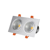 Square Recessed LED Dimmable Downlights Panel Lights AC90~260V COB LED Spotlights LED Recessed Ceiling Lamps Indoor Lighting