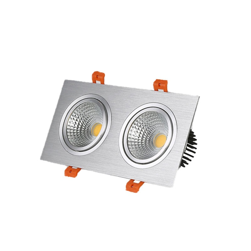 Square Recessed LED Dimmable Downlights Panel Lights AC90~260V COB LED Spotlights LED Recessed Ceiling Lamps Indoor Lighting