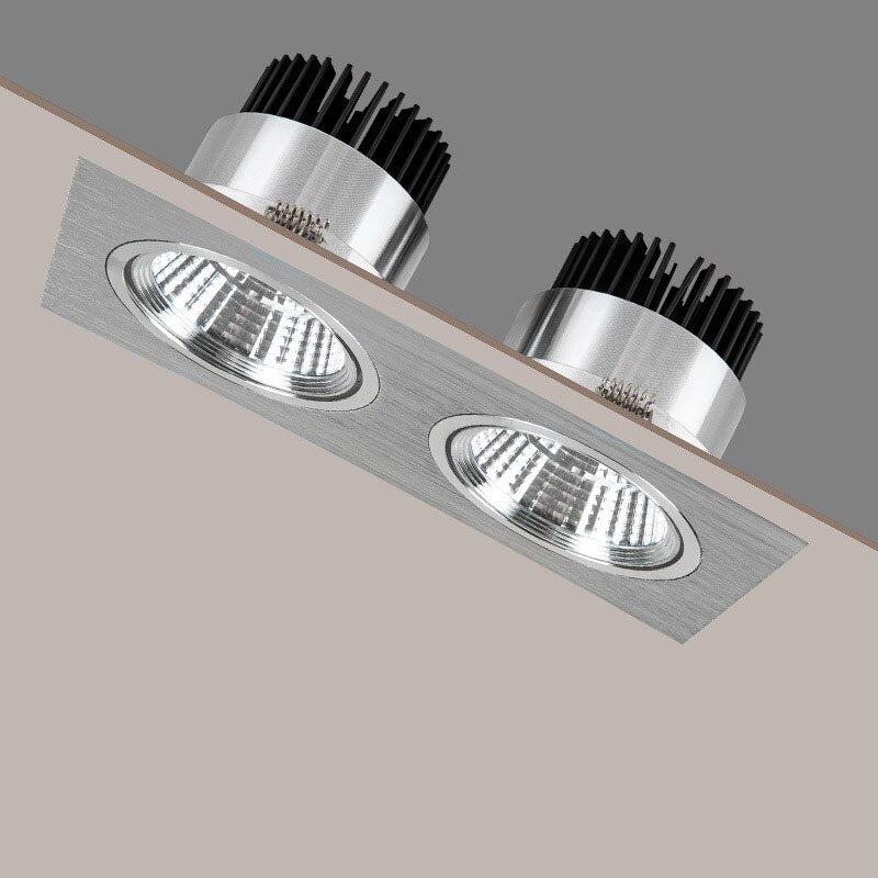 Square Recessed LED Dimmable Downlights Panel Lights AC90~260V COB LED Spotlights LED Recessed Ceiling Lamps Indoor Lighting